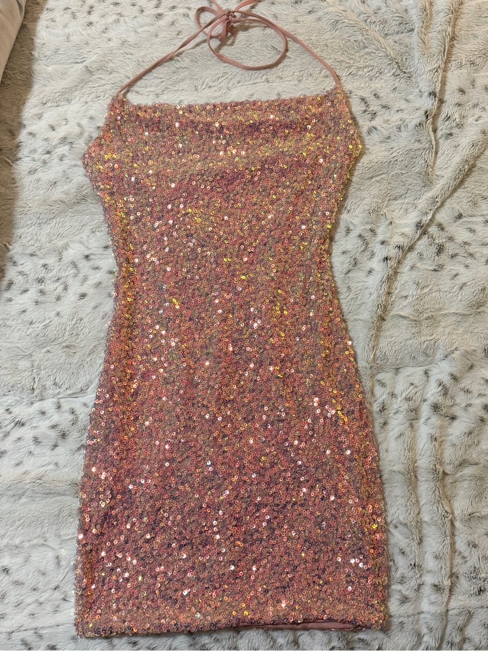 Windsor Pink Iridescent Sequin Dress